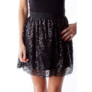 J. Crew Black Sequin Mini Skirt 4